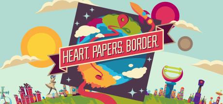 Heart. Papers. Border. cover